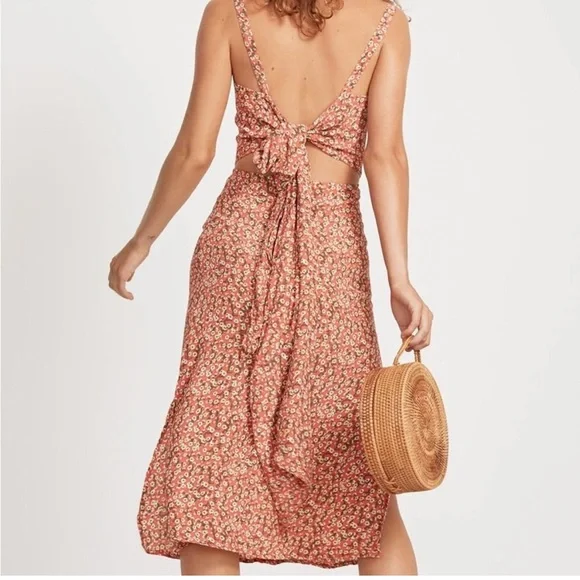 knee length dresses for ladies Kathleen Cotton Midi Dress in Nina Leopard Brown